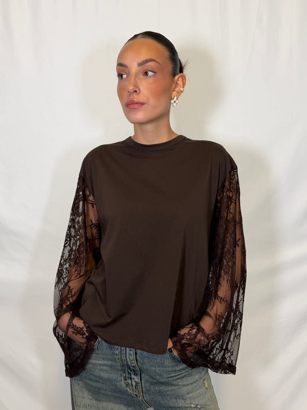 Maglia manica pizzo - Vicolo