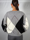 Cardigan con scollo a V rombi - vicolo