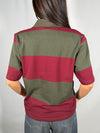 Polo a righe Bordeaux / Military- TAC0528 Vicolo
