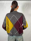 Cardigan con scollo a V rombi - Vicolo