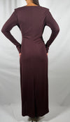 Abito lungo plum noir Bordeaux - Imperial