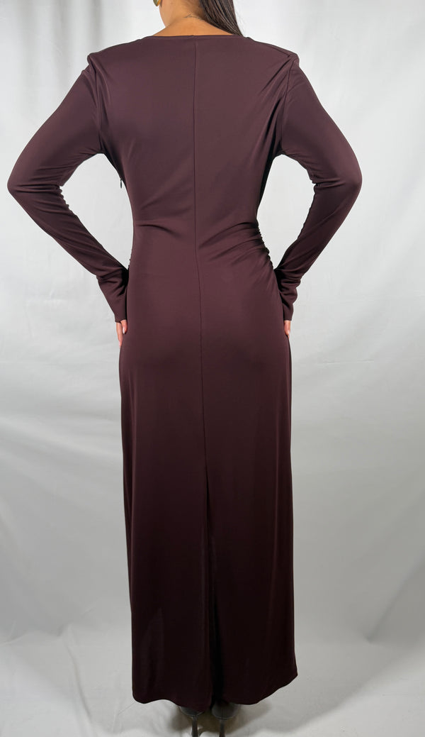 Abito lungo plum noir Bordeaux - Imperial
