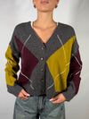 Cardigan con scollo a V rombi - Vicolo