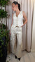 Pantalone cargo in Lino