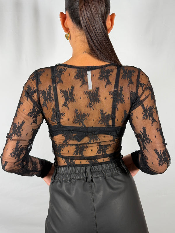 T-shirt Pizzo Nera - Imperial
