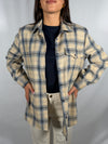 Camicia check beige e blu - TAC0950 Vicolo