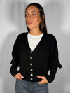 Cardigan Manica a palloncino Nero - MNG-R051