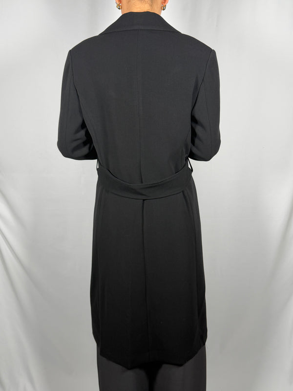 Cappotto lungo doppiopetto Nero- Vicolo