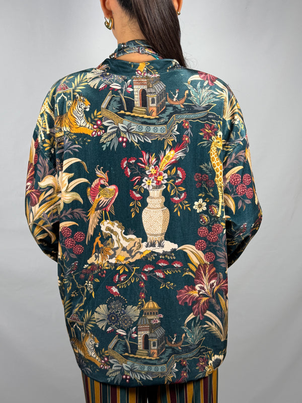Kimono Nomad ciniglia “Cina” ottanio- HaveOne