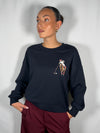 Felpa con stampa blu - HaveOne