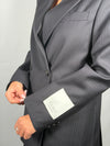 Giacca oversize gessata con tasche applicate - Vicolo