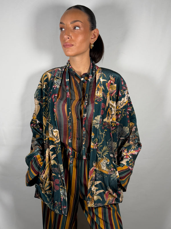 Kimono Nomad ciniglia “Cina” ottanio- HaveOne