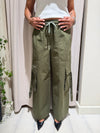 Pantalone cargo in cotone Verde Militare ART HM345