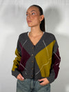 Cardigan con scollo a V rombi - Vicolo