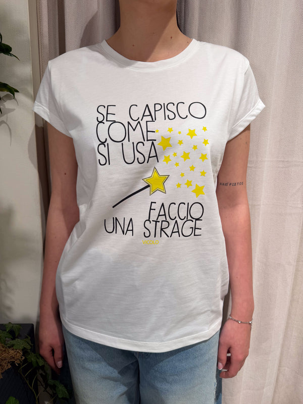 T-shirt con scritta