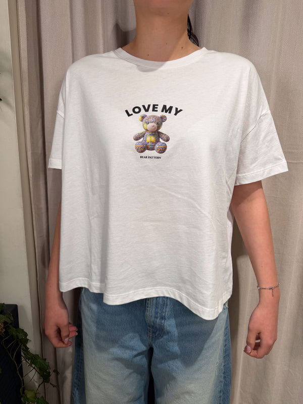 T-shirt Over con stampa