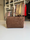 Borsa a mano effetto scamosciato Tabacco - Trendy