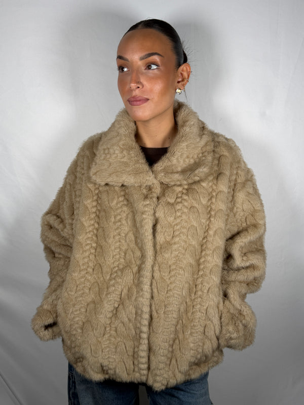 Ecopelliccia Beige - Vicolo TF0191