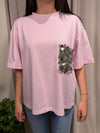 T-shirt tasca Paillettes