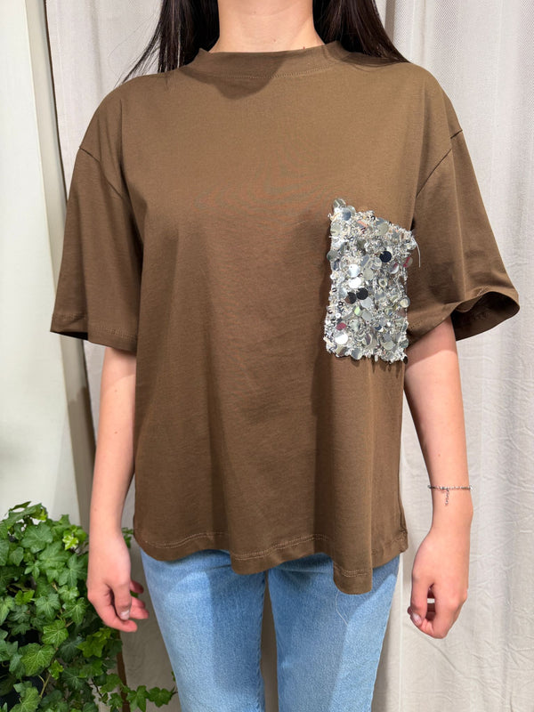 T-shirt tasca Paillettes