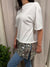 T-shirt over fondo asimmetrico Paillettes