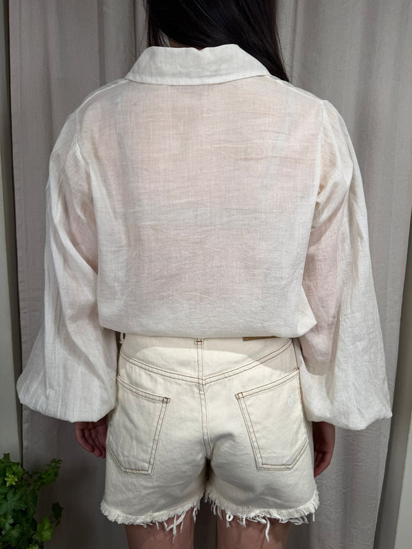 Camicia Voilé con passamanerie