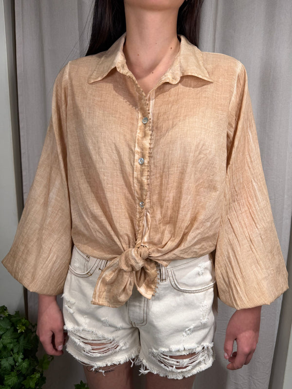 Camicia Voilé con passamanerie