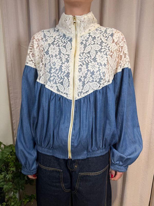 Bomber Jeans e pizzo TAB2066