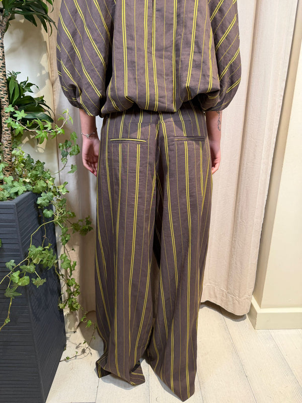 Pantalone moro gessato giallo TAB2364